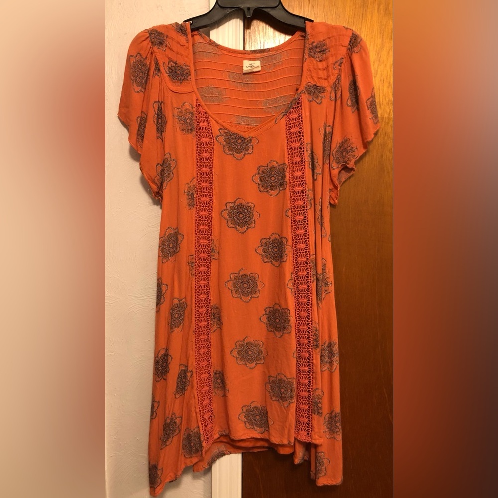 O'Neill Orange Graphic dress